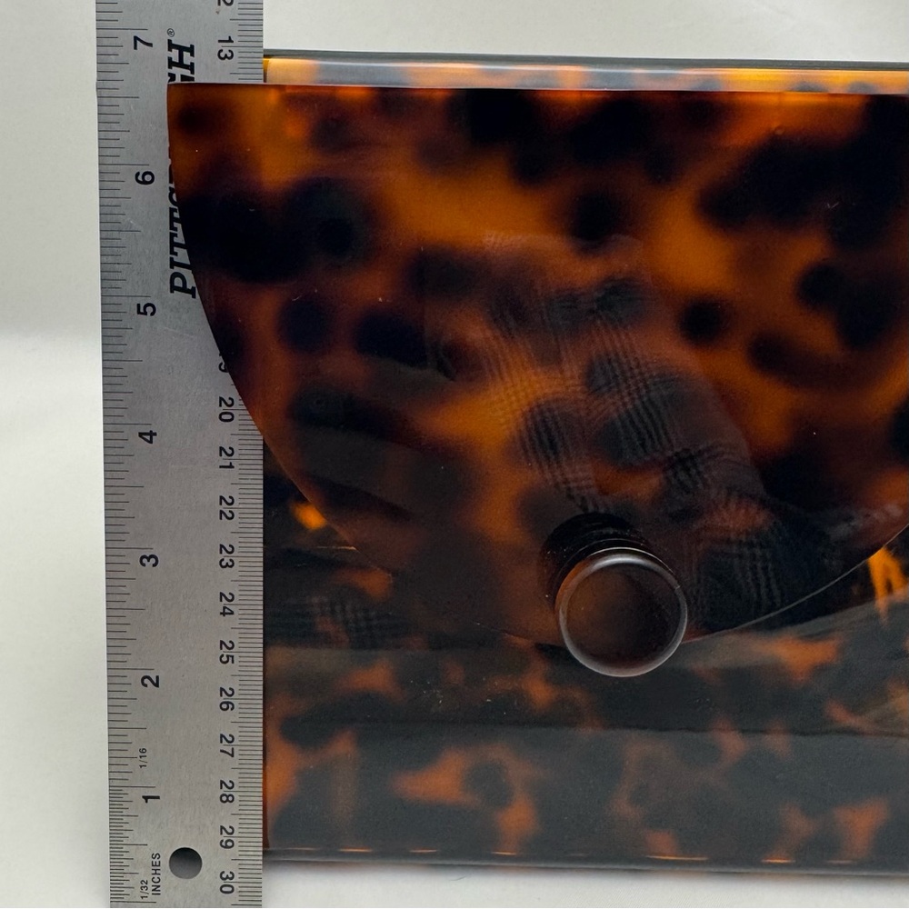 ✨ Rare Anthropologie Rae of Light Top Handle Acrylic Bag Tortoise Shell Purse - Picture 15 of 17